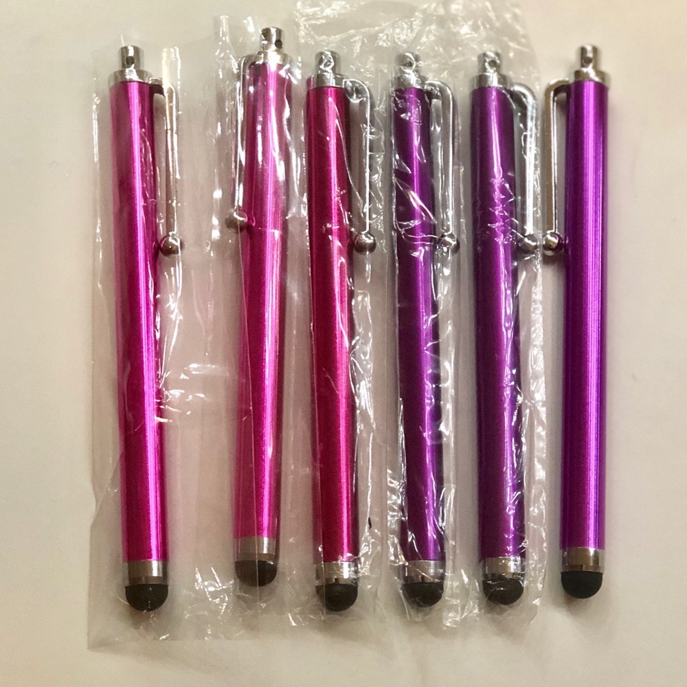 6 Pink / Purple Touch Screen Stylus